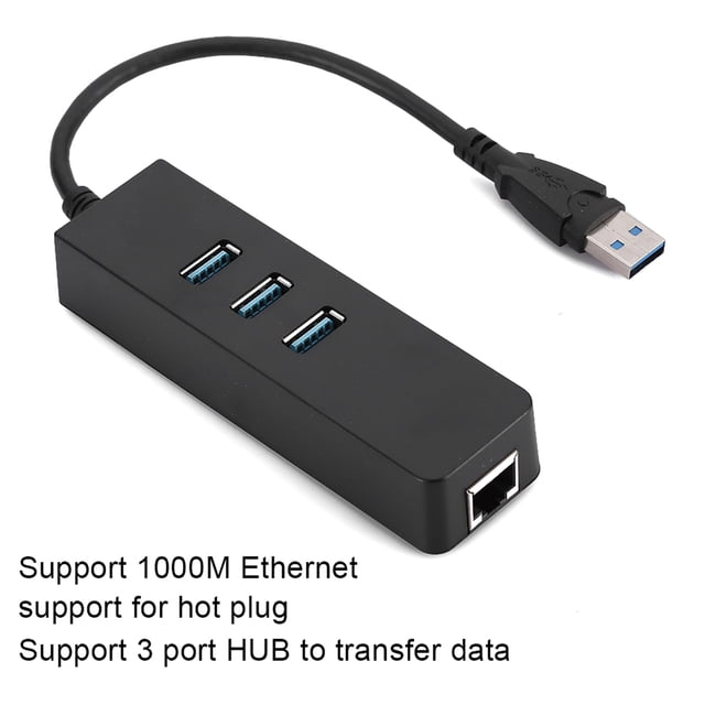 Convertidor HUB a RJ45 ANGGREK RJ-45 + HUB USB para Gigabit Ethernet