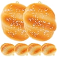 thumbnail image 2 of 6pcs PU Sesame Roll Bread Model Simulation Bread Toy Photo Props Home Cake Shop Decor, 2 of 3