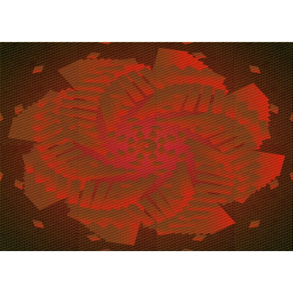Ahgly Company Indoor Rectangle Patterned Mahogany Brown Area Rugs, 7' x 9'