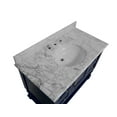 thumbnail image 4 of Beverly 42" Bathroom Vanity with Royal Blue Cabinet and Carrara Marble Top, 4 of 6