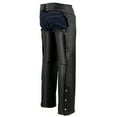 thumbnail image 6 of Milwaukee Leather Chaps for Men's Black Premium Leather - Classic Jean Style Pockets Motorcycle Chap - SH1101TALL XS-Tall, 6 of 6