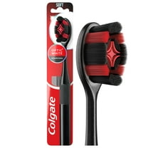 Colgate Optic White Charcoal Soft Toothbrush for Adults, 1 Pack