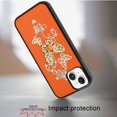 thumbnail image 2 of For iPhone 15 Plus/iPhone 14 Plus SPLENDID Diamond Glitter Ornaments Engraving Case Cover - Garden Butterflies Cosmic Orange, 2 of 3