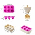 thumbnail image 2 of Silicone Ice Cute Small Maker With 6 Cavities | Sturdy And Summers Making In Drip Tray Homemade ，6 PCS 2oz Shape Ice Silicone Ice Moulds, 2 of 8