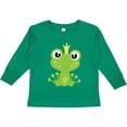 thumbnail image 3 of Inktastic Cute Frog, Green Frog, Frog Prince, Crown Boys or Girls Long Sleeve Toddler T-Shirt, 3 of 5