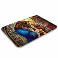 thumbnail image 3 of Beauty And Beast A Welcome Door Mat for Home Entrance Outdoors Mats Entry Rugs Non Slip Coral Velvet Inside Floor Mats 15.7"x23.6", 3 of 9