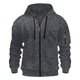 thumbnail image 2 of pstuiky camisas de manga larga para hombre, Sudadera deportiva de manga larga con capucha y bolsillos múltiples para hombre, estilo cargo, informal, para entrenamiento salir tops xxxl, 2 of 4
