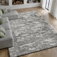 thumbnail image 2 of Pentantan 8ft x 10ft Shag Area Rug, Soft Fluffy Rugs for Living Room Bedroom, Modern Tie-dye Home Carpet, Light Gray, 2 of 7