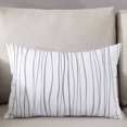 thumbnail image 3 of Gray Throw Pillow Cover 16 x 24 Inch Decorative Pillow Cover Abstract Lines Gradient Minimalist Modern Texture Lumbar Pillowcase Seasonal Rectangle Cushion Case for Couch Sofa Bed Living Room, 3 of 7