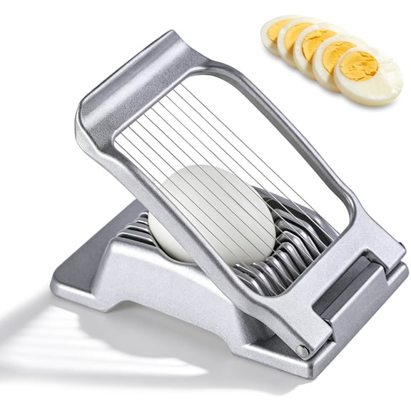 Egg Slicer for Hard Boiled Eggs, Egg Cutter Strawberry Slicer, Aluminium Tomato Slicer Stainless Steel Wire Egg Slicer for Fruit Mushroom Soft Food