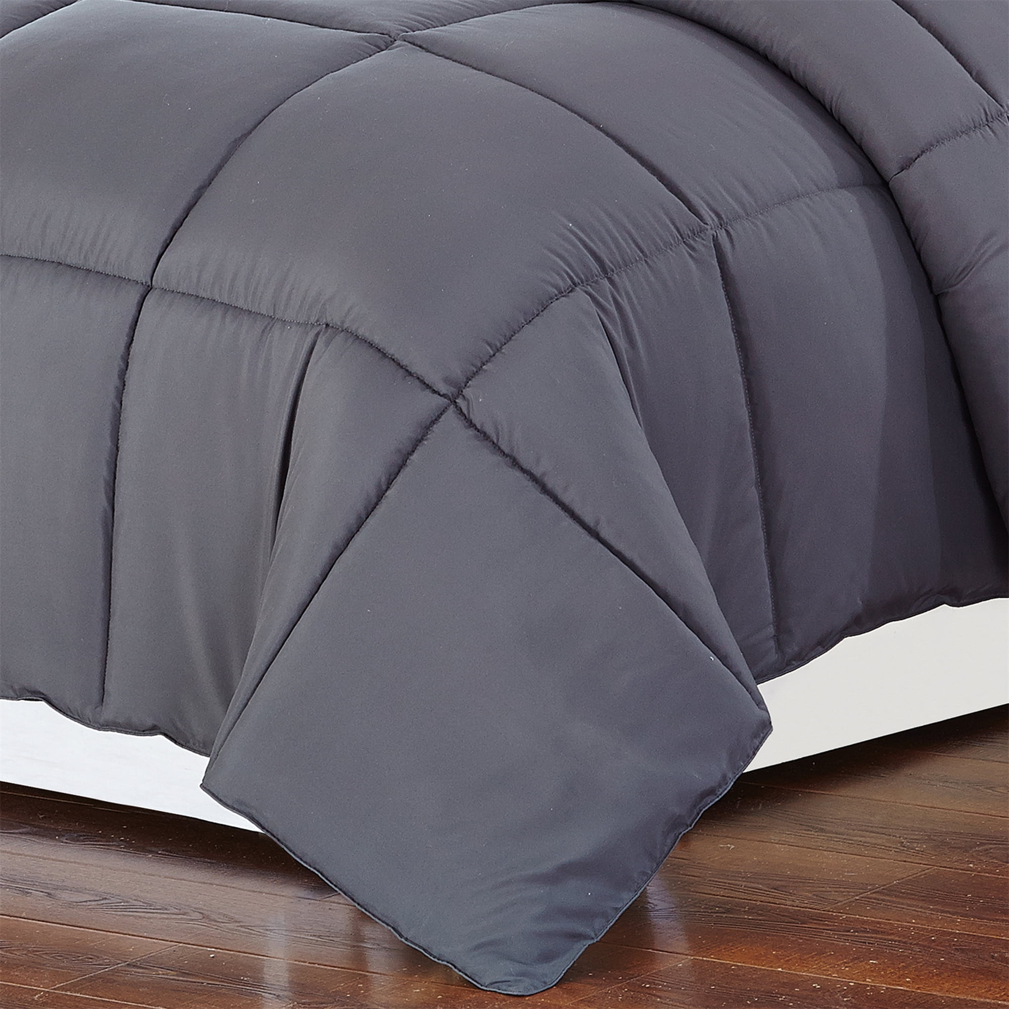 Polyester Medium Warmth Down Alternative Comforter Duvet Insert Queen (88" x 88", Grey)