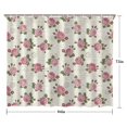 thumbnail image 5 of Pioneer Flower Floral Print Pattern Shower Curtain 84"x72", Bathroom Decorative Shower Curtain Set with 12 Hooks, Waterproof Washable, 5 of 6