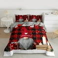 thumbnail image 2 of Homewish Cartoon Xmas Gnome Bedding Comforter Set,Girls Christmas Gifts Twin Comforter Sets,Red Black Checkered Bedding Set For Boys Kids,Microfiber Bedroom Decor Reversible,2pcs, 2 of 8