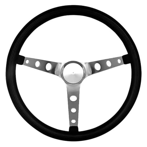 968-0 15 in. Classic Nostalgia Steering Wheel - Black