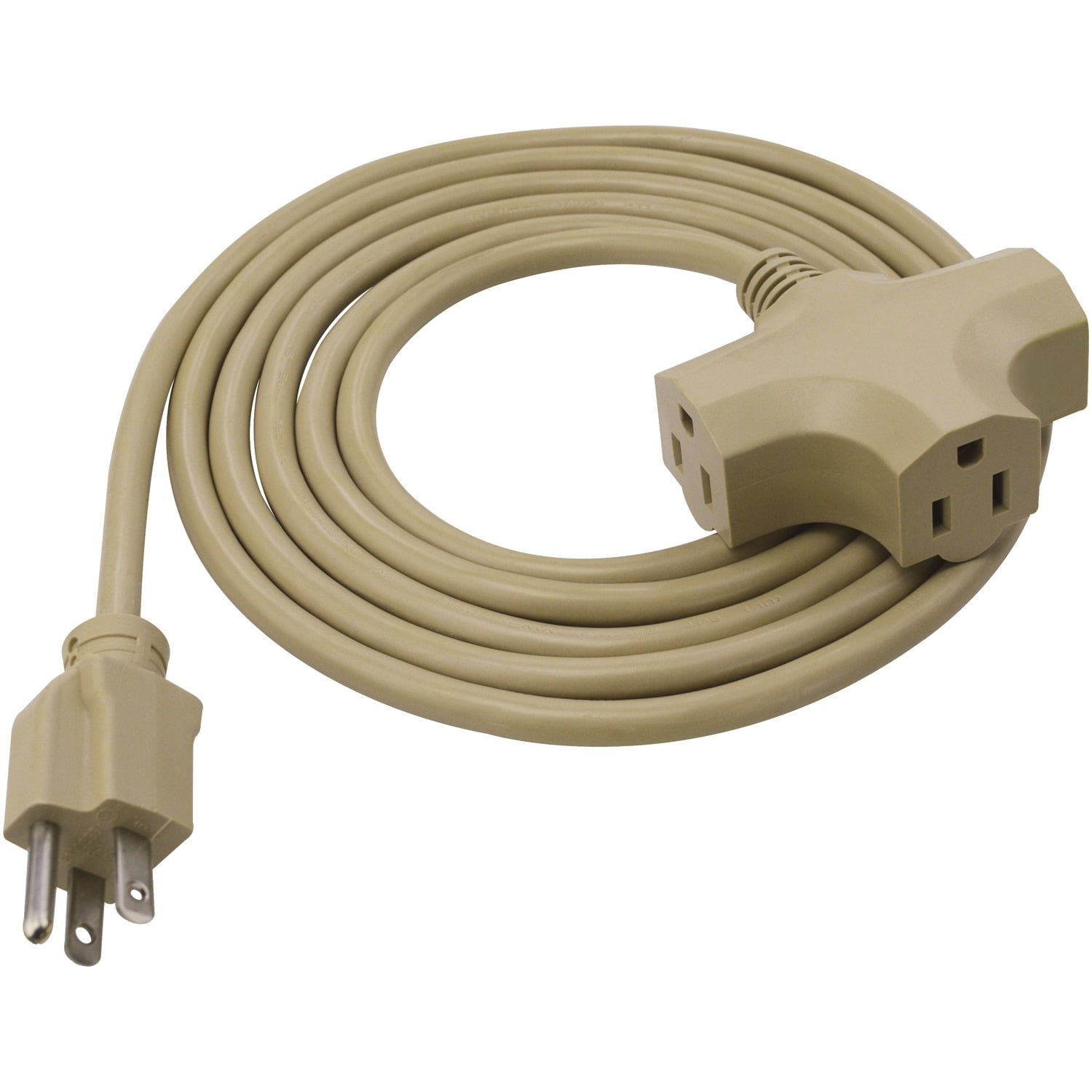 PRIME EC621608K 16/3 SJT TripleTap Office Extension Cord, 8 Feet