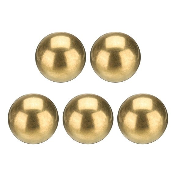 5 Pack Bearing Balls, 15mm Diameter H62 Precision Solid Brass Bearing Balls