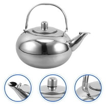WHAMVOX OUNONA Stainless Steel Tea Kettle with Strainer for Brewing Loose Tea on Stove Top Japanese Style Teapot 1 Set for Home and Restaurant