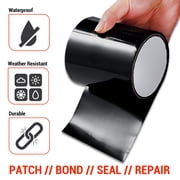Canopus, Patch and Seal Tape, Fix Leaks on Hoses, Pipes, Gutters, Roofs, Boats, Pools, 4 x 5 Black