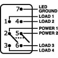 thumbnail image 5 of Blue Sea Interrupteur Multi-Usage 8300-BSS Contura III; 20 Ampères à 12 Volts/15 Ampères à 24 Volts; Interrupteur à Bascule; Interrupteur Marche/arrêt; Double Pôle Double Jet; LED; Noir; Protection contre l'Allumage, 5 of 5