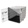 thumbnail image 3 of Eiffel Tower Dog Crate Cover, Repetitive Romantic Pattern with Parisian Landmark Building and Rose Flowers, Easy to Use Pet Kennel Cover for Dogs, 35" x 23" x 27", Multicolor, by Ambesonne, 3 of 6