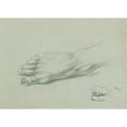thumbnail image 2 of Johann Peter Krafft 14x11 Gold Ornate Wood Frame and Double Matted Museum Art Print Titled - Foot Study on ‘Arindal and Daura’ (1820-1855), 2 of 4