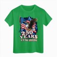 thumbnail image 5 of kpoplk Girls USA Shirts Kids 4th of July Shirts American Flag Tshirt Patriotic Top Independence Day Outfit(Green,7-8 Y), 5 of 5