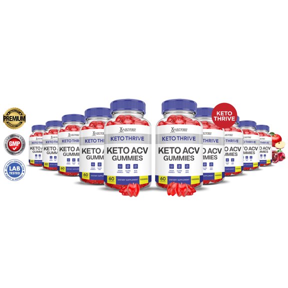 (10 Pack) Keto Thrive ACV Gummies 1000MG Dietary Supplement 600 Gummys