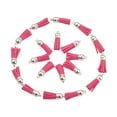 thumbnail image 2 of Transemion 100pack/lot Pompon pour Porte-Clés Accessoires Franges Tendance Détail Large Rose Rouge-Argent 1Set, 2 of 6