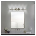 thumbnail image 3 of 35" Modern Minimalist Bathroom Vanity Light, LED 5 Bulb Crystal Sand Acrylic Shades, Wall Mounted Decorative Lighting Fixture, Suitable for Bathroom Vanity Mirror (Champagne Gold), 3 of 5