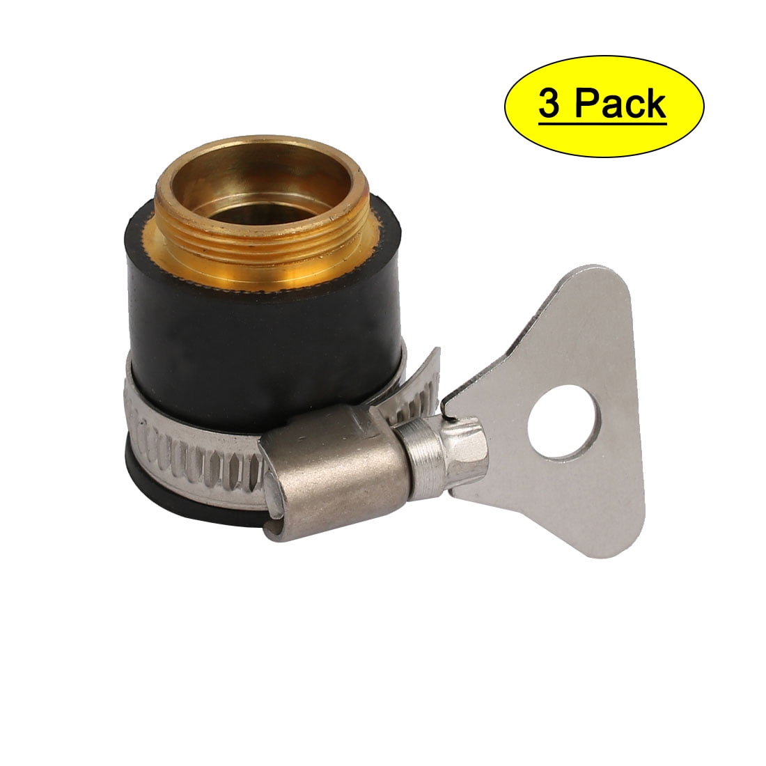 Unique Bargains 15mm to M22 Male Thread Water Tap Rubber Faucet Adapter