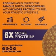 PODIUM Protein Stroopwafel, Pre & Post Workout Snack, Box of 8 Wafels, Chocolate Brownie