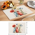 thumbnail image 6 of Vintage Flower Placemats Set of 4 Red Blue Bottle Floral Country Plant Place Mats Indoor Wipeable Table Mats Washable Cloth Dining Table Placemats for Kitchen Holiday Party Home Decor 13x19 Inch, 6 of 9