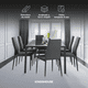 thumbnail image 2 of Juego de Comedor Mesa De Vidrio 6 Sillas De Metal Asiento Acojinado KingsHouse gris, 2 of 8