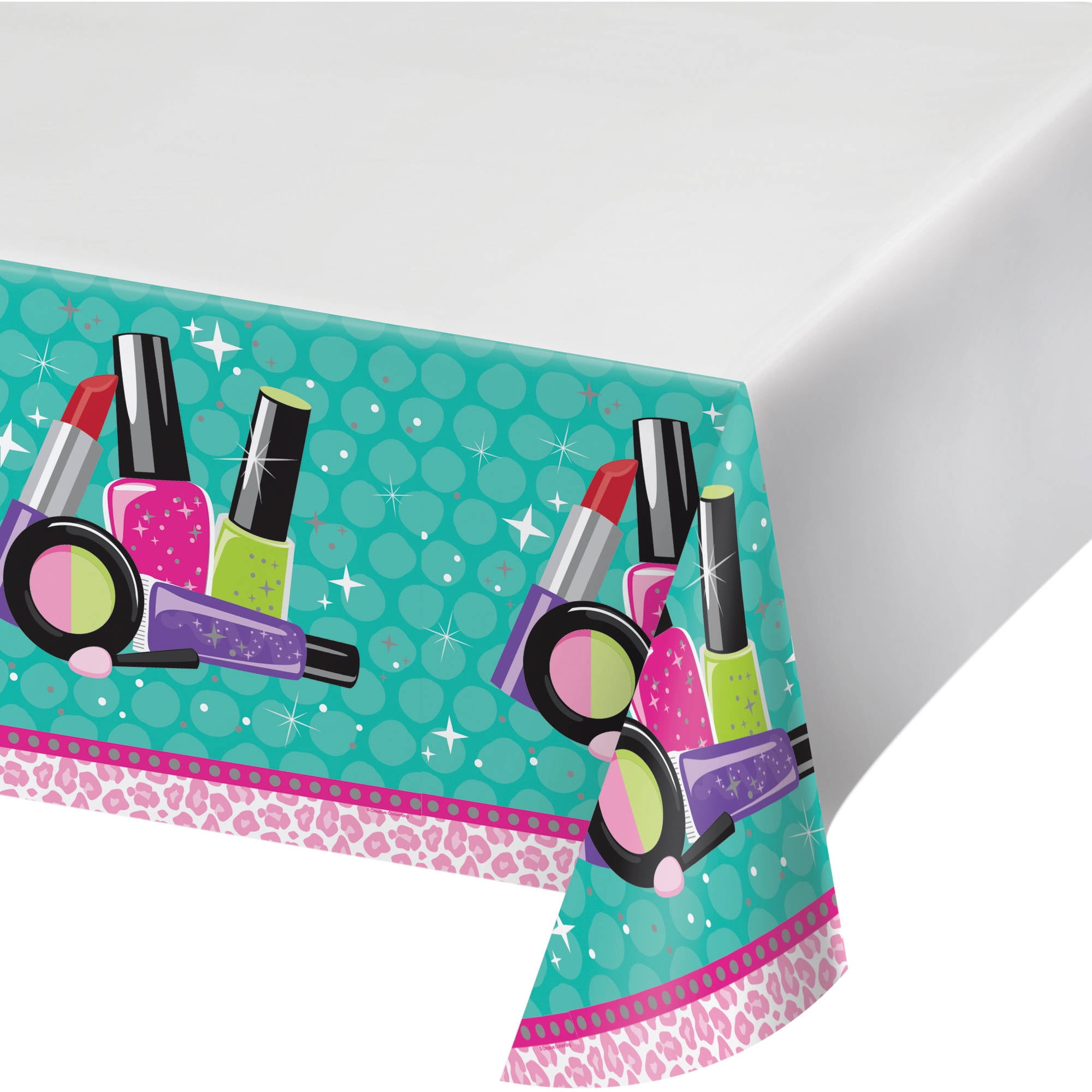 Sparkle Spa Party Plastic Tablecloth
