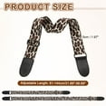 thumbnail image 2 of Guitar Strap, Adjustable Straps with Black Buckle, Pink Leopard, 2 of 6