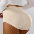thumbnail image 5 of HVOBTTY Women's Seamless High Waist Briefs Solid Color Ribbed Underwear Stretch Breathable Slim Sport Panties, 5 of 5