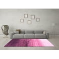 thumbnail image 3 of Ahgly Company Indoor Round Abstract Pink Contemporary Area Rugs, 3' Round, 3 of 4