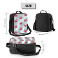 thumbnail image 2 of Disketp Cute Red Crabs With Nautical Bolsa Térmica Estampada para Almuerzo, Lonchera para Hombres y Mujeres Adultos, 2 of 7