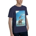 thumbnail image 2 of Bingfone Elephant Giraffe Men'S Loose Fit Short-Sleeve Pocket T-Shirt, 2 of 7
