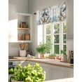 thumbnail image 3 of Abstract Shell Valances for Windows Blue Floral Ocean Coastal Valance Rod Pocket Light Filtering Short Window Treatments Curtains for Kitchen Bathroom Living Room Bedroom, 1 Panel, 42 x 18 Inch, 3 of 7