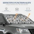 thumbnail image 4 of Windshield Sun Shade, Skull And Palm Leaves (2) Foldable Car Sun Shade Windshield For Front, 2 Pieces, 4 of 4