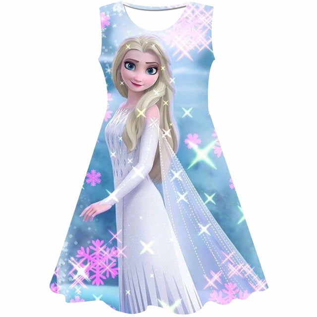 Vestido de Elsa de Frozen para niñas, disfraz de princesa, Vestidos para niños, Navidad, cumpleaños, fiesta de lujo, verano, nuevo