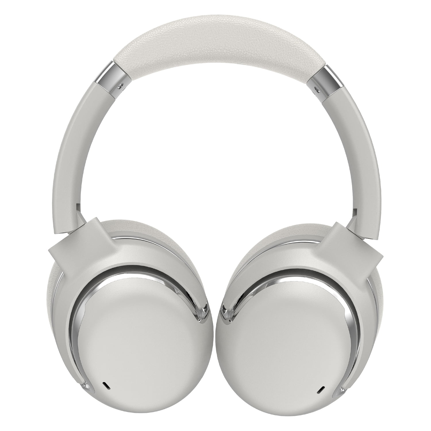 RCA WAVE-76 Audixa Bluetooth Flat-Folding On-Ear Headphones with Mics, ANC, On-Ear Controls, 3D Earpads, up to 12 Hours Play Time , Silver