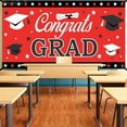 thumbnail image 6 of Hxoliqit Congrats Grad Banner 202370x47 Inch | Graduation Banner For Graduation Party Supplies 2023| s 2023 Red And Black | Class Of 2023Sign For Garden Flag, 6 of 7
