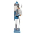 thumbnail image 2 of Kurt Adler Wooden 15-Inch Blue and Platinum Nutcracker, 2 of 8