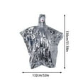 thumbnail image 4 of Yokua Multi-functional Foil Poncho Raincoat Waterproof Outdoor Survive Rescue Blanket, 4 of 8