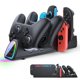thumbnail image 1 of Base de carga para mandos compatible con Nintendo Switch 2/1 y Joy-Pads 2/1 — Estación de carga rápida 10 en 1 con soporte para el mando Pro, 1 of 9