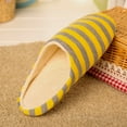 thumbnail image 5 of Chenyee Women's Non Slip Striped House Slippers Lightweight Cotton Memory Foam Wide Width Indoor Slides Shoes, 5 of 6