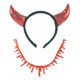 thumbnail image 1 of Halloween Demon Horn Headband and Blood Necklace Dripping Bleeding Choker Masquerade Headdress for Vampire Cosplay Costume Accessories, 1 of 5