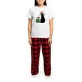 thumbnail image 4 of CafePress - Santa Cat &Amp; Mouse Women'S Light Pajamas - Women's Short Sleeve Print T-Shirt and Pants Light Cotton Pajama Set, 4 of 7